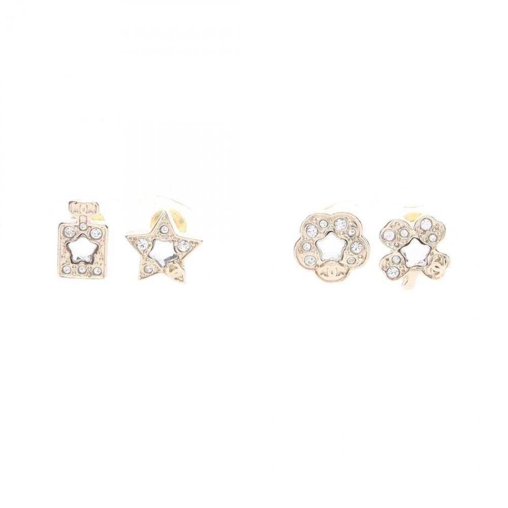 CHANEL Gold Logo Earrings